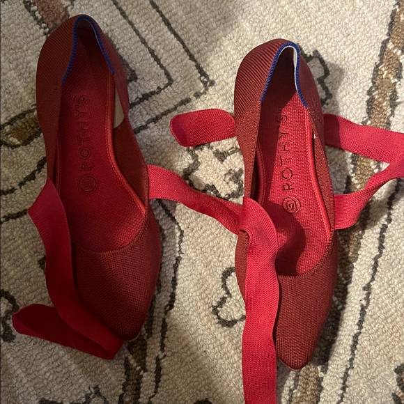 Rothy's Women's Red Pointed Flats - Picture 2 of 5